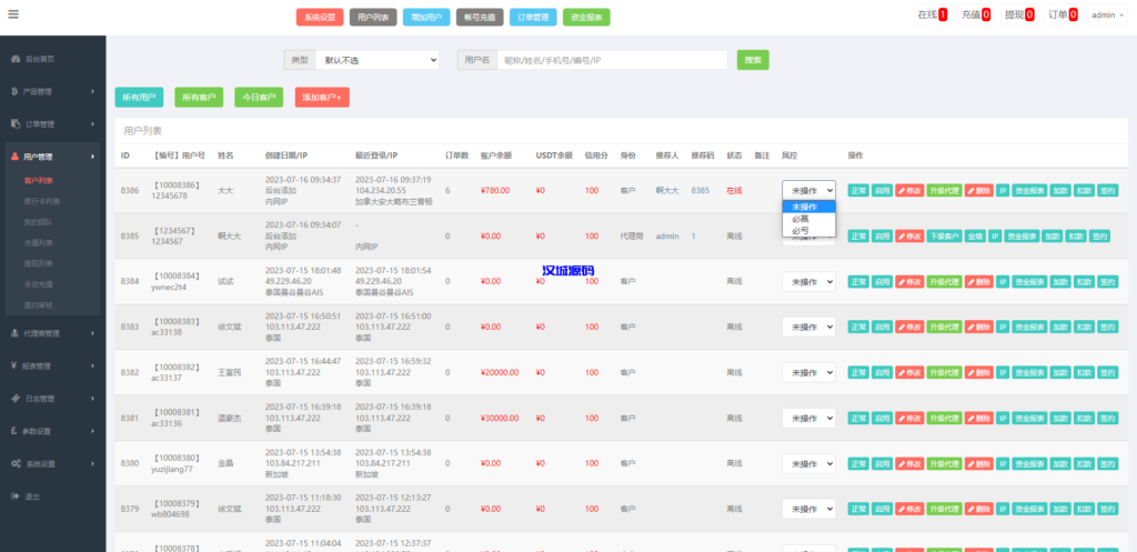 图片[17]-汉城海外/运营版微盘期货交易系统/微交易源码/代理后台/用户风控
