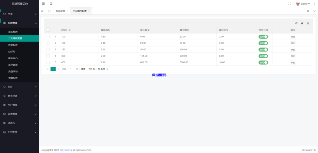 图片[23]-汉城海外/新版多语言交易所系统/秒合约币币交易/P2P理财派单抢单