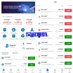 汉城海外/多语言合约交易所/区块链虚拟币交易系统/前端uinapp