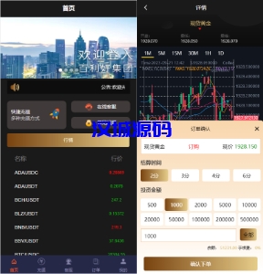 汉城海外/运营版微盘系统/期货黄金白银交易/微交易源码/代理后台