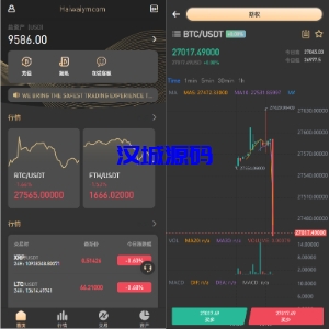 汉城海外/新版多语言海外微盘系统/微交易/虚拟币时间盘/伪交易所