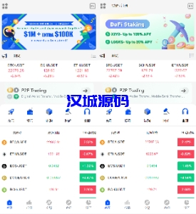 汉城海外/新UI区块链交易所/时间盘矿机系统/挖矿合约/币币合约交易/新币认购
