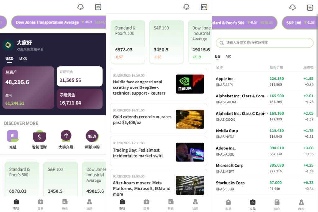 多语言海外股票系统/大宗交易/新股认购/产品理财-汉城海外源码