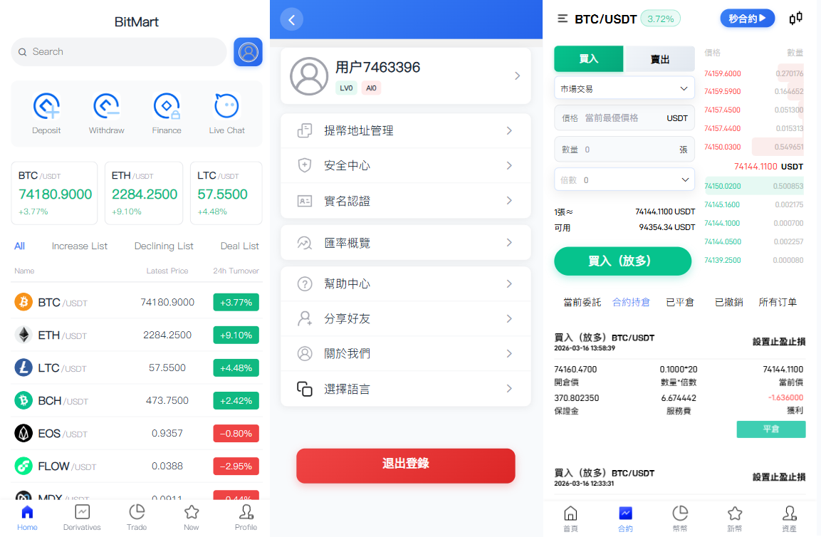 多语言交易所系统/秒合约/合约币币/理财/平台币-汉城海外源码
